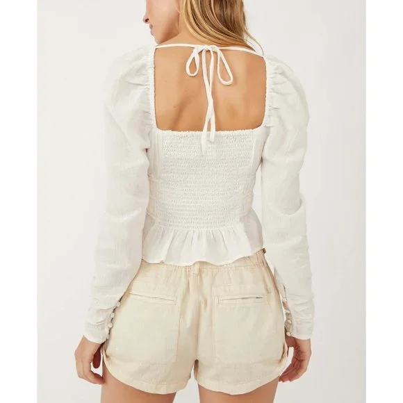 🎉LAST CHANCE🎉 NWT Free People Chloe Top / White - Picture 3 of 6